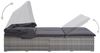 vidaXL 2-Personen-Sonnenliege mit Auflage Poly Rattan Grau 310236 Bild 4