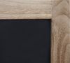 Wandgarderobe HWC-C51, Garderobe Kreidetafel Wandtafel, 5 Haken 55x34cm ~ naturbraun Bild 3