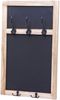 Wandgarderobe HWC-C51, Garderobe Kreidetafel Wandtafel, 5 Haken 55x34cm ~ naturbraun Bild 5