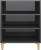 vidaXL Sideboard Hochglanz-Grau 57 x 35 x 70 cm Spanplatte [806057] Bild 4