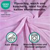 MALIKA® Premium warme Spannbettlaken Cashmere-Touch Bettlaken Jersey Fleece Spannbetttuch Laken, Farbe:Rosa, Größe:90-100x200 cm Bild 3