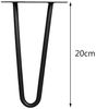 Tischbeine 4er Set Hairpin Leg Haarnadelbeine Tischgestell Tisch Tischkufen Legs Esstisch Harpins Tischbein 2 Streben Schwarz - 20 cm Bild 5