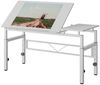 BBWL Zeichentisch höhenverstellbar neigbar Schreibtisch MDF Metall stabil Weiß, Zeichentisch für Büro Studium Atelier multifunktional Bild 2