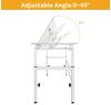 BBWL Zeichentisch höhenverstellbar neigbar Schreibtisch MDF Metall stabil Weiß, Zeichentisch für Büro Studium Atelier multifunktional Bild 4