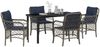 vidaXL Garten Essgruppe mit Kissen 5 pcs Grau und Schwarz Rattan 3380248 Bild 3