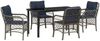 vidaXL Garten Essgruppe mit Kissen 5 pcs Grau und Schwarz Rattan 3380248 Bild 2