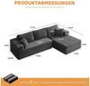LITBIRD Sofa Modulares L-förmiges Ecksofa mit Schlaffunktion, 272 x 175 x 61 cm, 1 Teile, Rahmenloses Schlafsofa mit symmetrischem Doppelsitz, montagefrei Bild 2