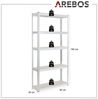 Arebos Schwerlastregal Steckregal Kellerregal verschiedene Farben 180 x 90 x 30cm 875 kg, Set 2-tlg. Bild 4