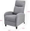 Polstersessel Bregenz 102x60x92 cm mit verstellbarer Rückenlehne aus Textil Hellgrau en. casa Bild 3