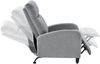 Polstersessel Bregenz 102x60x92 cm mit verstellbarer Rückenlehne aus Textil Hellgrau en. casa Bild 2