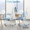 BIGZZIA Bürostuhl Ergonomischer Sitz, Sessel mit 90° klappbarer Armlehne,Lordosenstütze,höhenverstellbar Bild 3