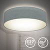 B.K.Licht LED Deckenleuchte, ohne Leuchtmittel, Warmweiß, Deckenlampe, Textil Lampenschirm, E27, Schlafzimmer, Wohnzimmer Bild 3