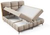 Boxspringbett Schlafzimmerbett CHARLIE PREMIUM 180x200cm Stoff Fibi Beige Bild 4