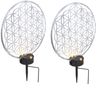 Solarleuchte Garten 2er Set Rund 30 cm Solarlampe Außen Außenleuchte Solar Bild 2