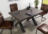 Baumtisch Mango 140x90x77 grau lackiert / X-Beine anthrazit glänzend FREEFORM 5 Bild 2
