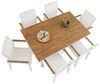 IDIMEX Garten-Essgruppe WINDY, Gartenmöbel Set 6 Personen aus Alu und WPC wetterfest weiß/beige Bild 3
