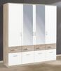 Kleiderschrank BREMEN Schrank weiß Sonoma Eiche Spiegel 181 Bild 2