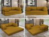 3-Sitzer Sofa ORSETTO mit Schlaffunktion, Metallrahmen, modernes Bettsofa mit HR- und T30-Schaum - Orange Cord Bild 2