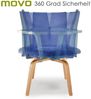 Ergonomischer Drehstuhl MOVO mit Armlehnen für Senioren, Stoff Blau Bild 3