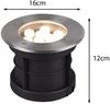 Runder Bodeneinbauspot BELAJA Edelstahl Ø 16cm IP65 - Bodenstrahler für Einfahrt Bild 4