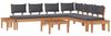 vidaXL Gartensofa-set 3 pcs Braun und Grau 3356867 Bild 2