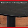 UNO Bartisch 70 x 70 x 105 cm Keramik Tischplatte Schwarz, Küchentisch, Küchentresen, quadratischer Stehtisch, Säulengestell Eisen, UV Beständig, Fleckenresistent, pflegeleicht Bild 5