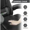 BIGZZIA Gaming-Stuhl Bürostuhl Ergonomisch mit Lendenkissen + Kopfstütze, Ergonomischer Bürostuhl höhenverstellbar Bild 2