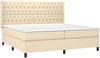 Boxspringbett mit Matratze Stoff Creme 200x200 cm, Härtegrad: H2 [3131702] Bild 3