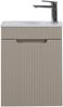 Badplaats Gäste-WC Waschtisch Set Thermis 40 x 22 cm Cashmere - Badmöbel Set mit Waschbecken und Unterschrank, Vormontiert und mit Soft-Close Bild 5