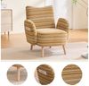BlingBin Sessel Loungesessel Einzelsessel, Polstersessel mit Holzbeinen & Seitentasche (Fernsehsessel, 1-St, Stoff mit Kreismuster, mit seitlicher Tasche), bequemer Lesesessel, Wohnzimmer, Schlafzimmer, Büro Bild 3