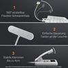Lapalife LED Leselampe Akku Buchlampe Breites Licht, Klemmlampe mit 3 Farben & 10 Helligkeit, LED fest integriert, USB Aufladbar, Schwanenhals, Augenschonendes, für Nachtlesen ins Bett Bild 3