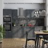 Küchenzeile R-Line Schwarz Beton/Anthrazit 300 cm AP Eiche Vicco Bild 4