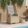 vidaXL Liegestuhl mit Teeteller 62 x 64 x 112 cm Poly-Rattan 42026808 Bild 3