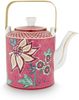 PIP STUDIO Flower Festival Oriental Geschenkset Teekanne dark pink 1l Bild 3