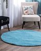 Teppich hellblau ⌀ 140 cm Shaggy DEMRE Bild 3