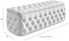 Polsterhocker mit Stauraum Betthocker SEVRA 120x50x45 cm Elisa Velvet Cremeweiss Bild 3