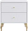 Vente-unique - LOUREO Bedside table Holz, Platte Weiß - B 40 cm x H 58 cm x L 55 cm Bild 3