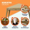 CASARIA® Pavillon Set mit 4 Seitenteilen, 220D Oxford-Gewebe beige, 3x3 m Bild 3