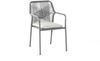 Sonnenpartner Sessel Cross Alu/Polyrope dark-grey inkl. Kissen Bild 4