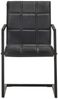 vidaXL Freischwinger 4 Stk. Schwarz Echtleder 3065691 Bild 2