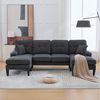 TavilaEcon Ecksofa Modernes 4-Sitzer U-Sofa mit Doppel-Chaise-Longue, 1 Teile, aus weichem Leinenstoff, mit komfortabler Polsterung Bild 2