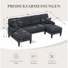 TavilaEcon Ecksofa Modernes 4-Sitzer U-Sofa mit Doppel-Chaise-Longue, 1 Teile, aus weichem Leinenstoff, mit komfortabler Polsterung Bild 4