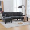 TavilaEcon Ecksofa Modernes 4-Sitzer U-Sofa mit Doppel-Chaise-Longue, 1 Teile, aus weichem Leinenstoff, mit komfortabler Polsterung Bild 3