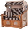 Strandkorb Komplettset - bene living - Ammersee Grande XL Teak - PE shell - Modell 581 - inkl. Liftersystem Bild 3