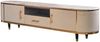 KAWOLA Lowboard MARIA TV-Bank Marmorplatte Kunstleder weiß 45 x 40 x 200 cm Bild 3