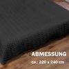 Tagesdecke XXL (220x240 cm) mit wattierter Zwischenlage (Schwarz) Bettüberwurf - ÖKO-Tex 100, Sommerdecke gesteppt - Steppdecke, Wendedecke Bild 2