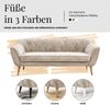 Polstersessel PIRS 1 skandinavischer Design 1-Sitzer, Sessel mit Wellenfederung, schwarze Füße, Einzelsessel, Hoher Sitzkomfort - Beige Cord Bild 10