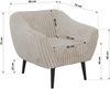 Polstersessel PIRS 1 skandinavischer Design 1-Sitzer, Sessel mit Wellenfederung, schwarze Füße, Einzelsessel, Hoher Sitzkomfort - Beige Cord Bild 5