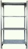 Metallregal RAW, Stahl 180 x 100 x 40 cm, silber, robust Bild 2