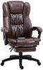 Drehstuhl 68,5x68,5x113-121 cm, Massagefunktion, Kunstleder, braun Bild 2